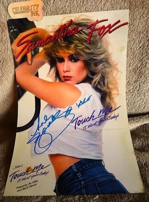 Samantha Fox Touch me 8x10 inch. signed in Person Autograph.