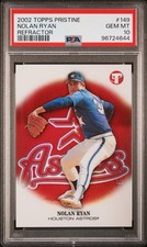2002 TOPPS PRISTINE NOLAN RYAN #149 REFRACTOR #/149 PSA 10 GEM 💎 HOF POP 3