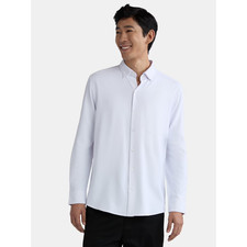 George Men  s Performance Long Sleeve Dress Shirt White Size 2XL NWT