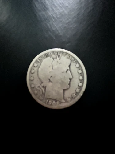 1908 BARBER HALF DOLLAR - 90% Silver / Circulated