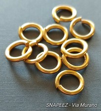 SNAPEEZ® II ULTRAPLATE® 24 kt. Russian Gold Jump Ring 12mm (10 Pk). Made in USA.