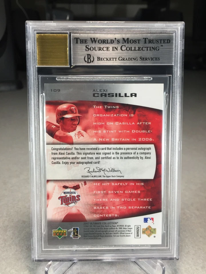 2007 Upper Deck Ultimate Collection 223/299 Alexi Casilla Rookie #109 - BGS 9 - Image 2 of 2