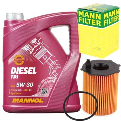 MANN ÖLFILTER + 5L MANNOL 5W30 TDI DIESEL FORD TRANSIT MONDEO C-MAX FOCUS FIESTA