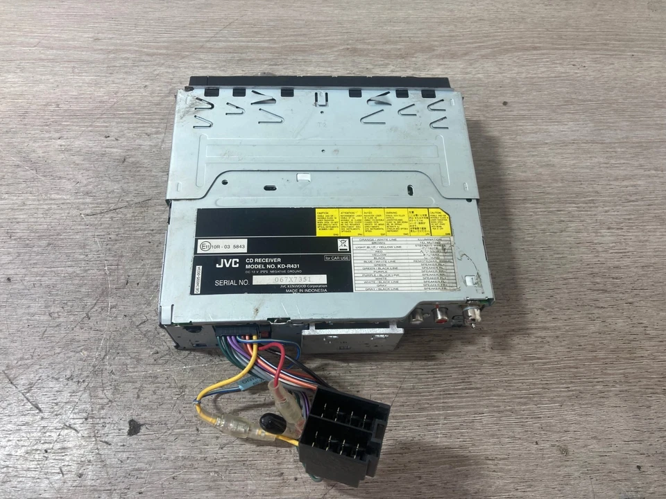 JVC KD-R431 AUX USB RADIO CD PLAYER HEAD UNIT - Image 4 of 4