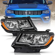 Halogen Headlight for 2017 2018 2019 2020 2021 Jeep Compass OE Style Lamps