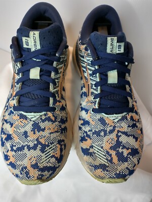 Brooks Adrenaline GTS 19 Womens Size 9 Running Shoes Navy Coral
