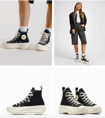 NEW Women CONVERSE Run Star Hike Charms Ladybugs Horseshoes Shoes