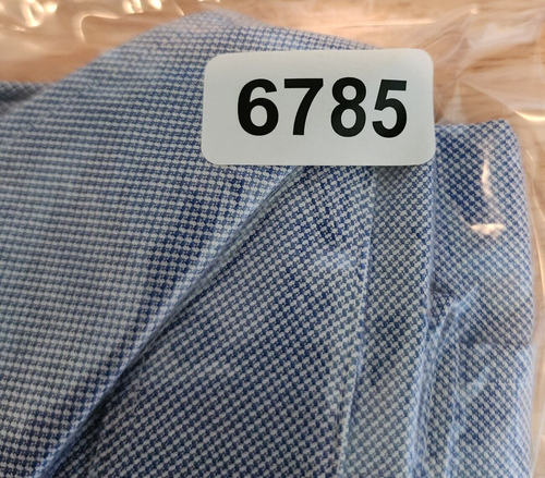 VTG Lacoste Blue Crocodile Logo Pocket Short Sleeve Button Down Shirt Sz 46 2XL - Picture 16 of 16