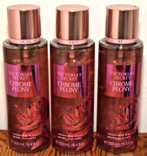 3 New Victoria's Secret Chrome Peony Fragrance Body Mist Lot Raspberry