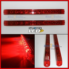 2 Submersible Red 11 Led Stop Brake Turn 17 Truck Trailer Rv Car Tail Light Bar 2 Submersible Red 11 Led Stop Brake Turn 17 Truck Trailer Rv Car Tail Light Bar
