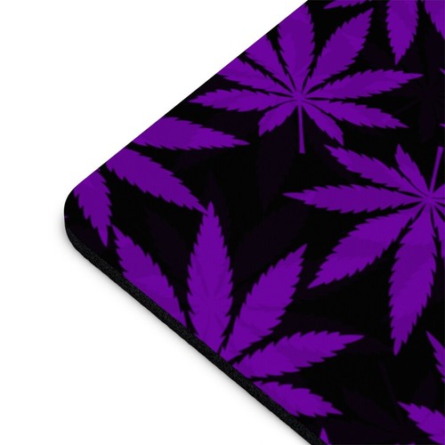 Purple Haze Cannabis Weed Leaf Print Mouse Pad 8" Round or Rectangle - Picture 6 of 11
