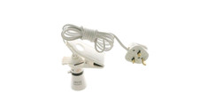 Clip On Light Lamp/Bulb Holder Switched Lamp holder with 2m Flex and UK Plug