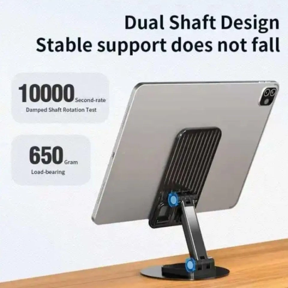 360°Folding Metal Mobile Phone Desktop Holder Tablet Desk Stand Portable - Image 3 of 4