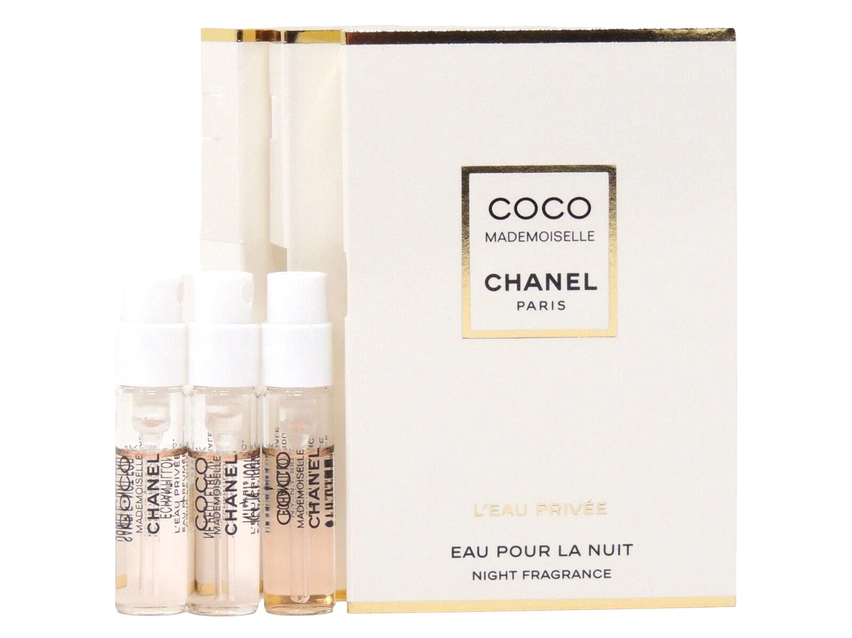 CHANEL COCO MADEMOISELLE L'EAU PRIVEE EAU POUR LA NUIT 1.5ml x 4 PERFUME  SAMPLES