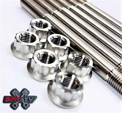 19+ KX450 KX450X Cylinder Head Studs TITANIUM 12 Point Nut Stud Bolt Upgrade Kit - Picture 19 of 24
