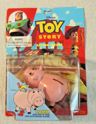 Thinkway Disney Toy Story HAMM With Pop Up & Deposit Coin Action