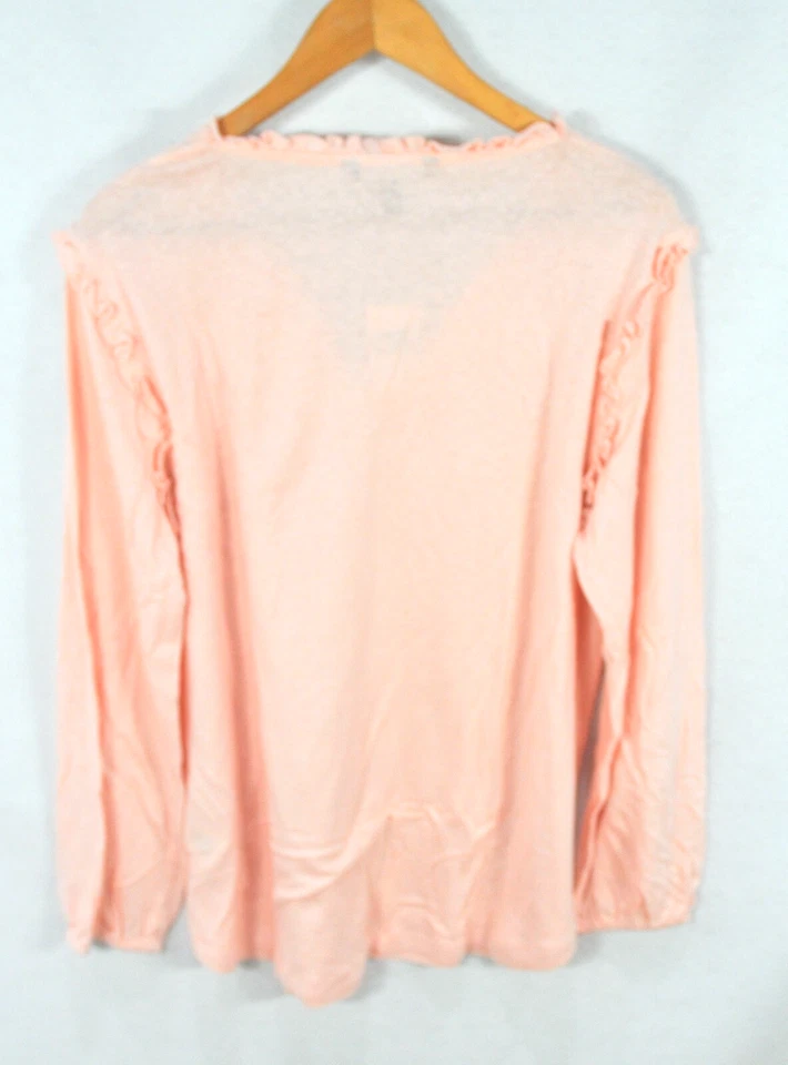 Blusa Top Lauren Ralph Luren Para Mujer Talla 1X Rosa Suave Boho Cuello Atado Nueva con Etiquetas Foto 3 de 4