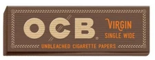 OCB ROLLING PAPERS VIRGIN SINGLE WIDE *BEST PRICE* *FREE USA SHIPPING*!
