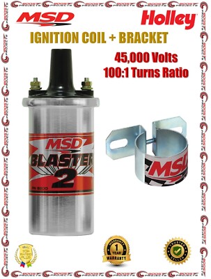 MSD Ignition Coil Blaster 2 Chrome Ballast Resistor 2.25'' Canister Style Bracket
