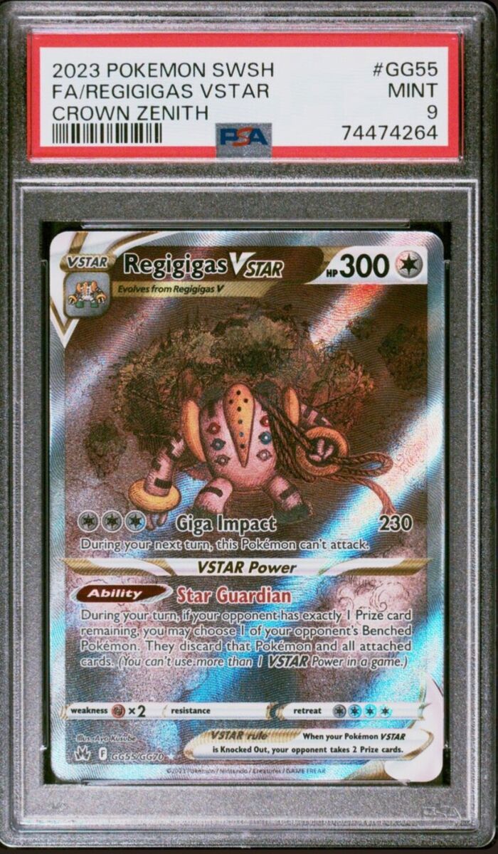 PSA 9 Mint 2023 Pokemon Crown Zenith Regigigas V Ultra Rare #113/159