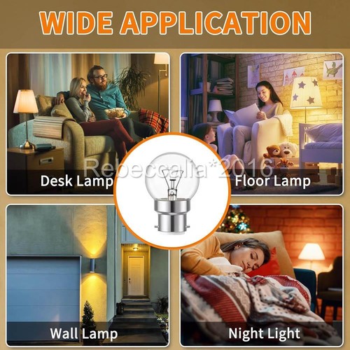 BULK 10 x 40W Clear Fancy Round Light Globes Bulbs Incandescent Bayonet Cap B22 - Picture 4 of 10