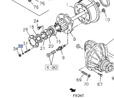 8x Axle Shaft to Hub Stud + Nut + 8x Washer For ISUZU NPR 8x Axle Shaft to Hub Stud + Nut + 8x Washer For ISUZU NPR