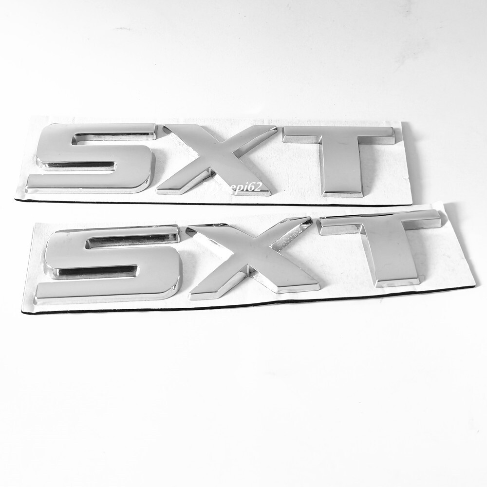 2X Chrome Silver SXT Side Emblem Vehicle Fender Trunk Rear Car Badge Sticker