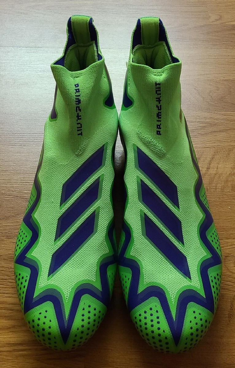 Adidas Men's Adizero 12.0 Out of This World Football Cleats - Team Solar Green/Silver Metallic/Core Black / 9, image size:766x1200