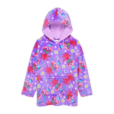 Trolls Hoodie für Mädchen, Oversize Hoodie Decke, Einheitsgröße 4-10 Jahre