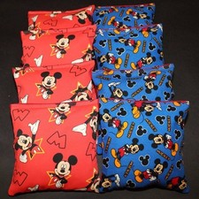 MICKEY MOUSE 8 ACA Regulation Cornhole Bean Bags Corn Toss Quality Handmade 