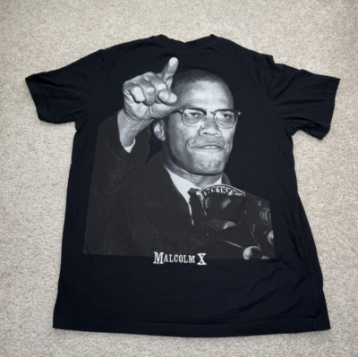 Malcom X Shirt Mens Size Medium Big Graphic By Any Means Necessary Shoe Palace