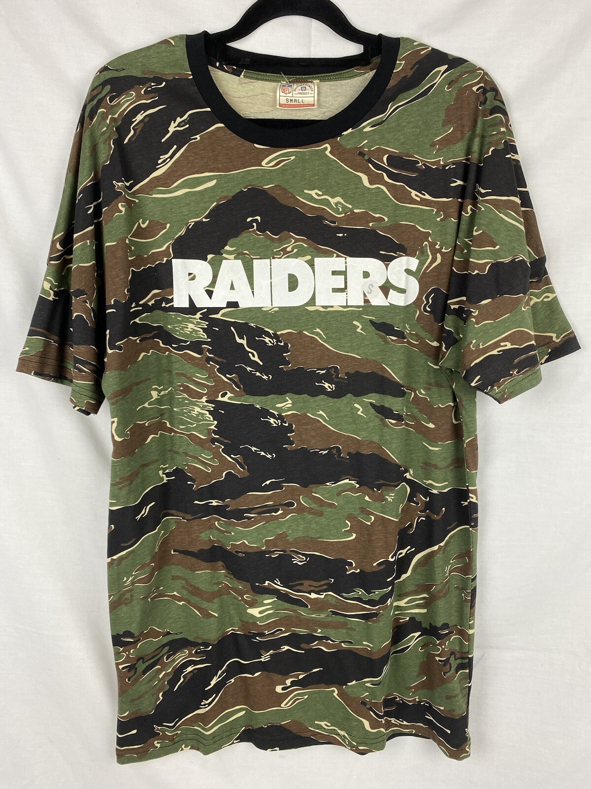 Las Vegas Raiders Camo Longline T-Shirt Mens Small NFL