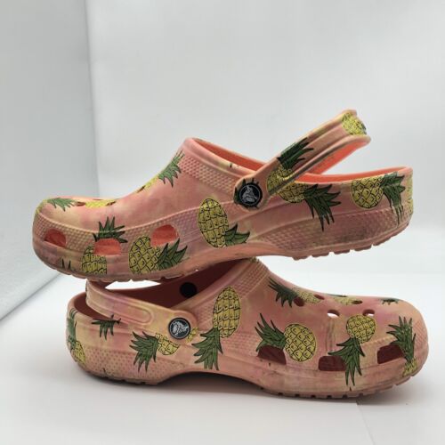 Zueco Crocs clásico retro piña para mujer talla 11 multicolor sin cordones - Imagen 5 de 12