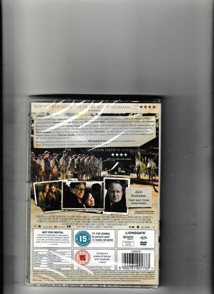 The Railway Man UK movie dvd - Image 2 of 2