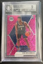 #1/20 Zion Williamson BGS 9 MINT 2019-20 Panini Mosaic Fast Break Pink RC #209