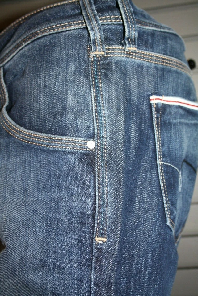 Jeans Mavi OLIVIA 10189-4192 STRETCH DNM Borde Blanco Piedra Azul Nuevo Foto 4 de 4