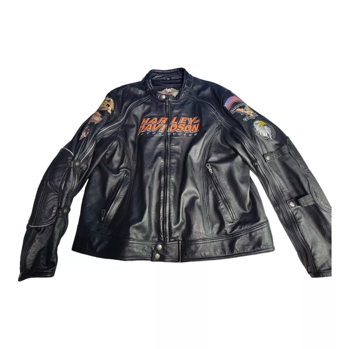 Harley Davidson Switchback Convertible Leather Mesh Jacket 2xl eBay