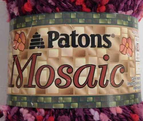 Patons MOSAIC Yarn ~ MARBLE #12317 ~50g 1.75 oz Acrylic Nylon - Picture 2 of 6