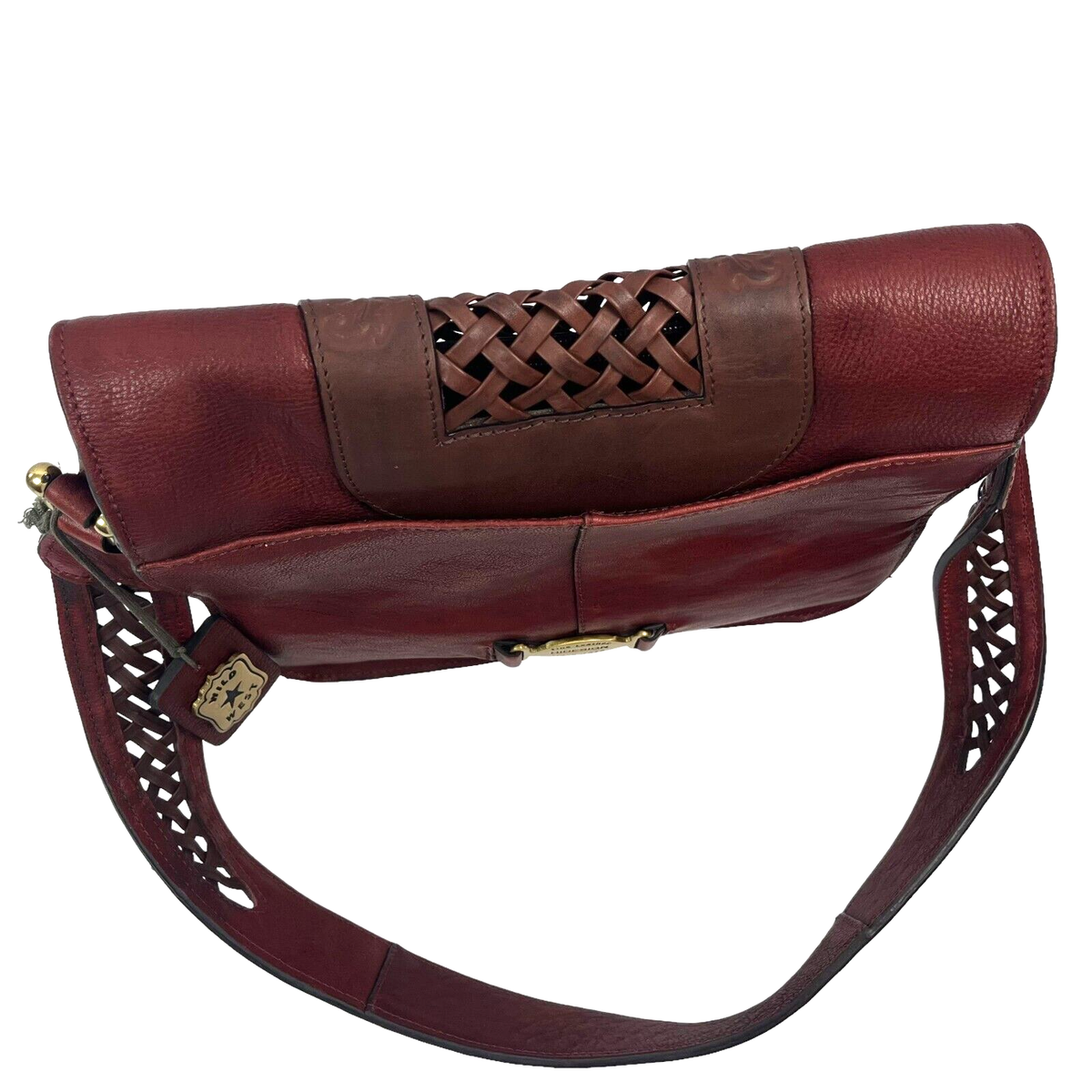HIDESIGN Wild West Belle Star Tooled Leather Shoulder Bag Lattice