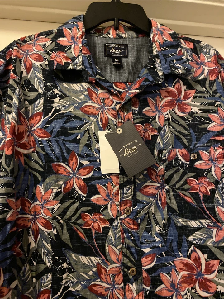 Men’s Hawaiian button up shirt by BASS brand new with tags XL - Image 2 of 4