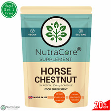 Horse Chestnut Extract Capsules 5000mg ( 300mg Aescin ) Anti-Inflammatory-Vegan