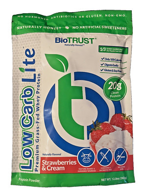 BioTrust Low Carb Lite, 20 Grams of Grass-Fed Whey Protein Isolate/Strawberries
