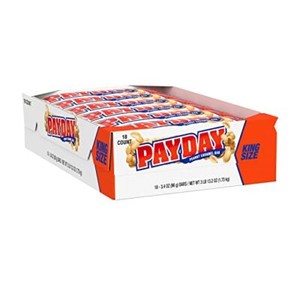 Payday King Size Peanut Caramel Candy Bar - 18 Bars / 3.4 Oz Each