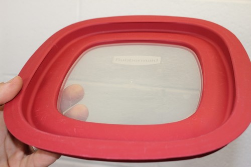 Rubbermaid Contenitore di Stoccaggio Ricambio Coperchio Finestra Trasparente 10M5M6 Rosso 9,5" guc - Foto 2 di 8
