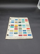 1969 DITZLER COMMERCIAL DODGE MOTOR HOME FORD TRUCK PAINT CHIP SWATCH SHEET 