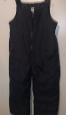 Carter  s Black Snow Bibs Boys Girls Kids Size L / 7 Zip Polyester NWOT JAX 4