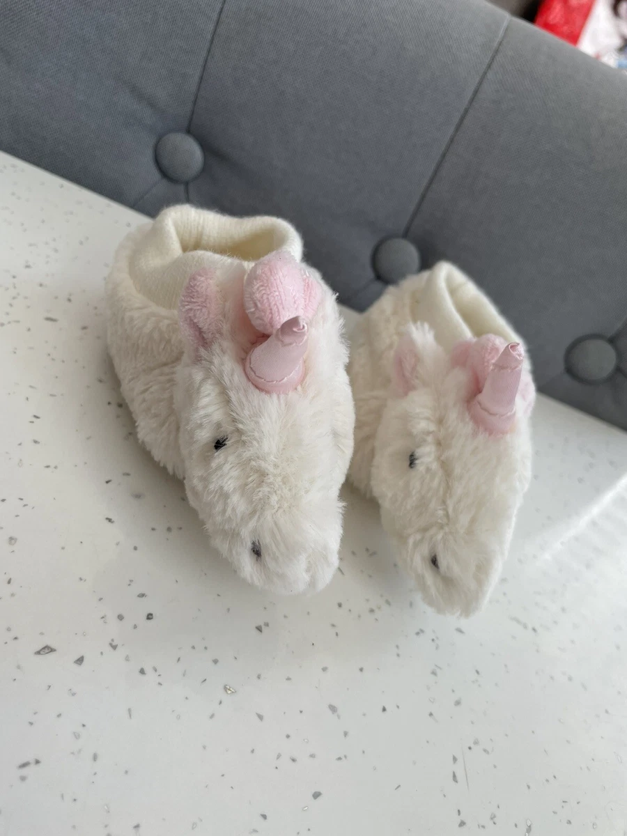 hver Sump Genveje Jellycat Bashful Unicorn Booties, 0-6 Months, White Cream Soft Plush  Slippers | eBay