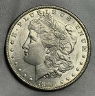 AU+ 1896-P Morgan Silver Dollar (all original), U.S. Almost Uncirculated $1 Coin