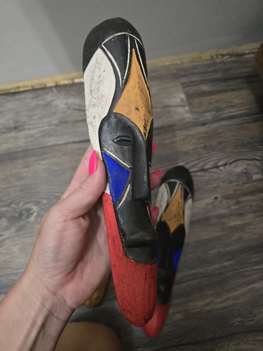 African Fang Mask Handcrafted Tribal Wall Decor Unique Cultural Art Accent (3) - Picture 4 of 9