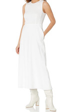 NWT Theory Women  s Volume Dart Dress - Size 10 - Color 100 White - MSRP 395